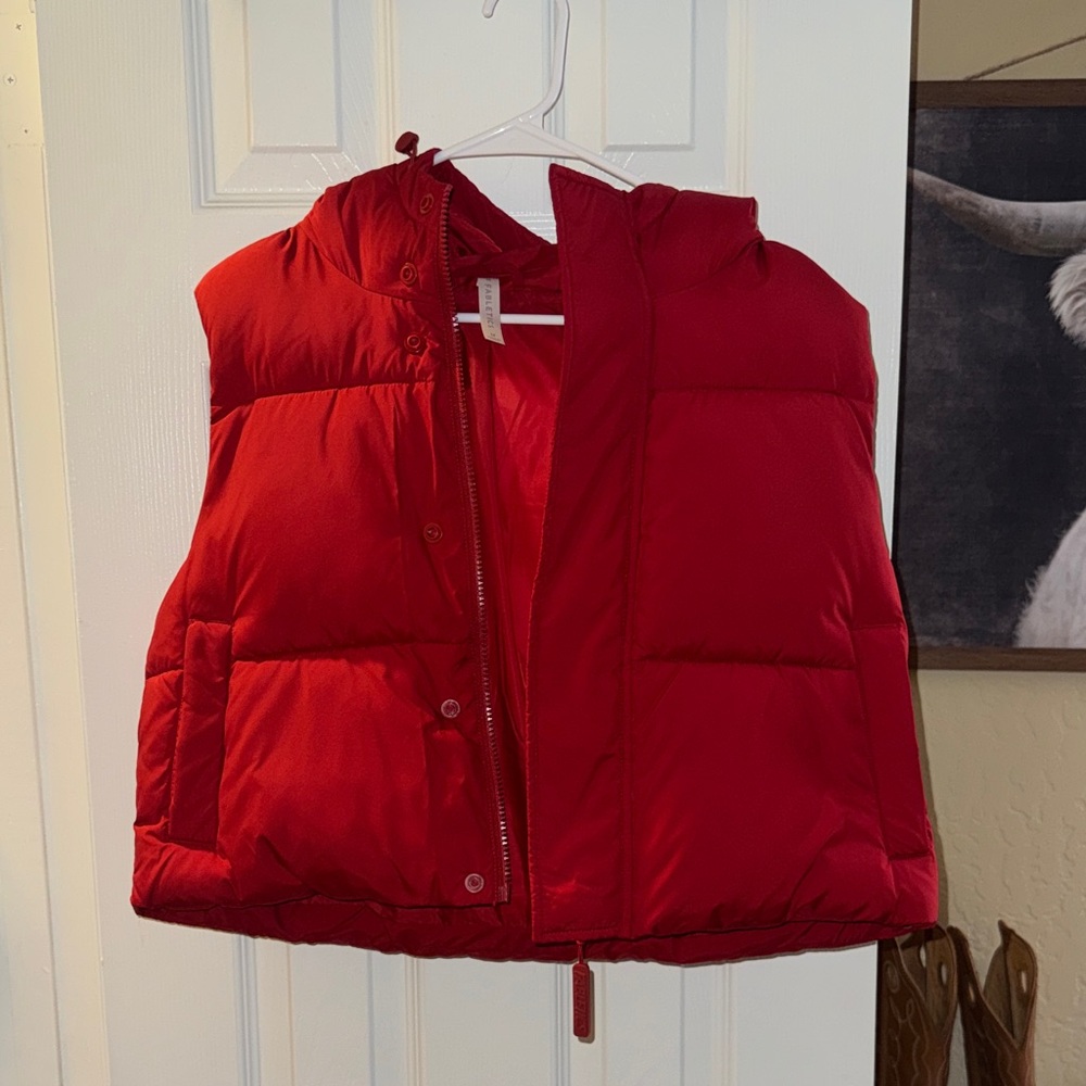 Fabletics Vibrant Red Quilted Jacket - image 4